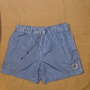 Maamgic Blue Striped Swim Trunks size small